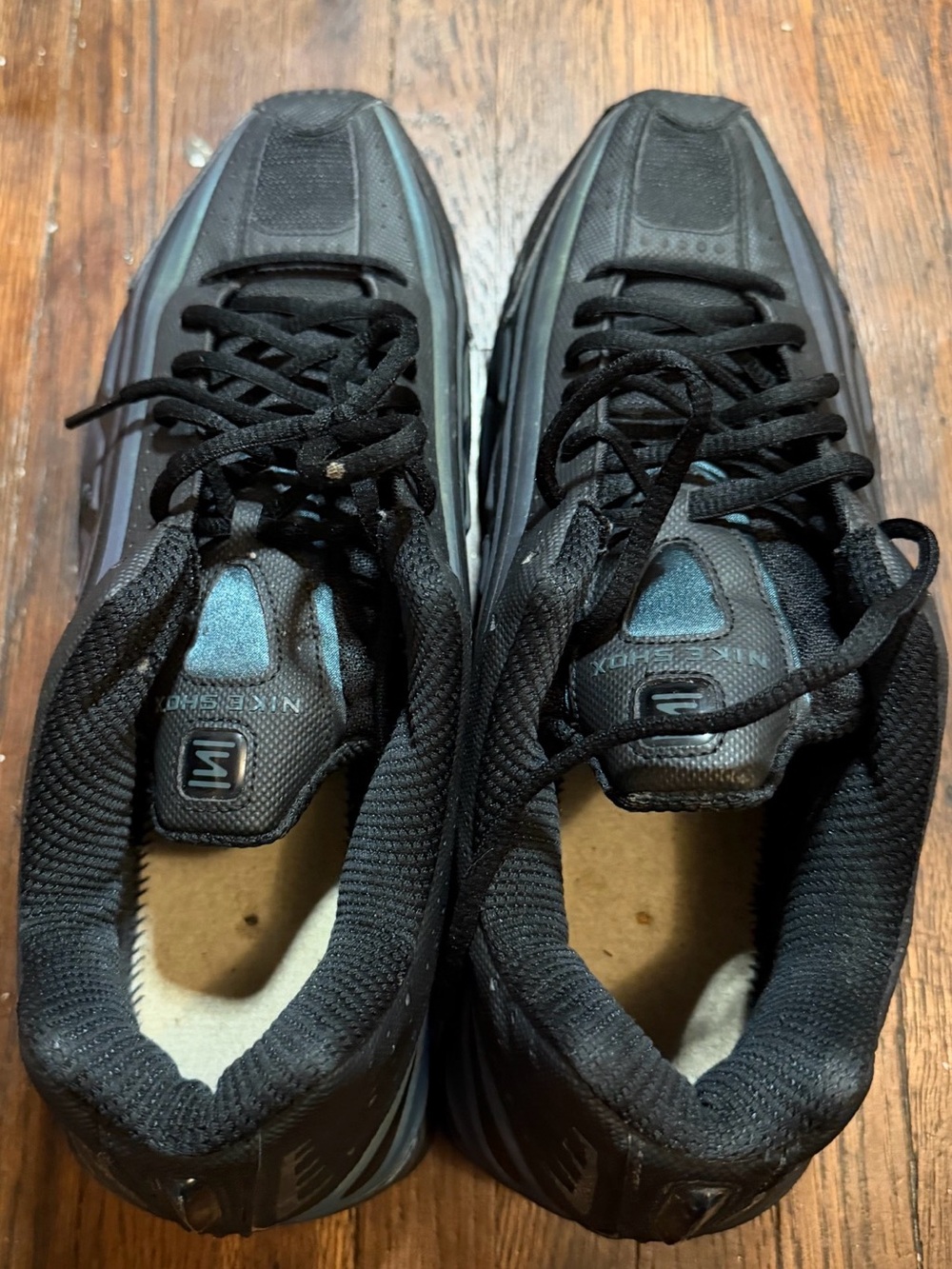 Nike Shox R4 SE Black Seaweed Iridescent Sneakers Men’s Size 13 - Picture 8 of 9
